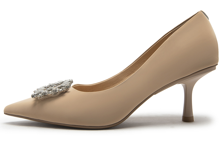 Sizing (W) C°BANNER 皮革尖头低跟高跟鞋 '时尚7cm' A23168002