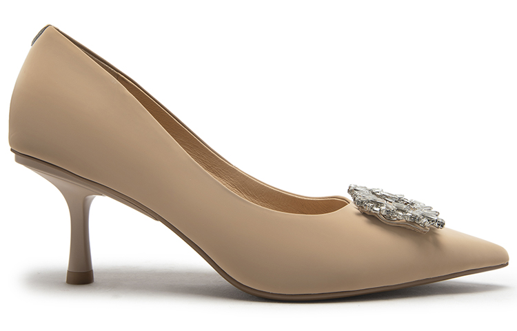 Cheap (W) C°BANNER 皮革尖头低跟高跟鞋 '时尚7cm' A23168002