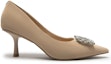 Cheap (Women) C°BANNER Leather Pointed Toe Low-Cut High Heels 'Fashion 7cm' A23168002