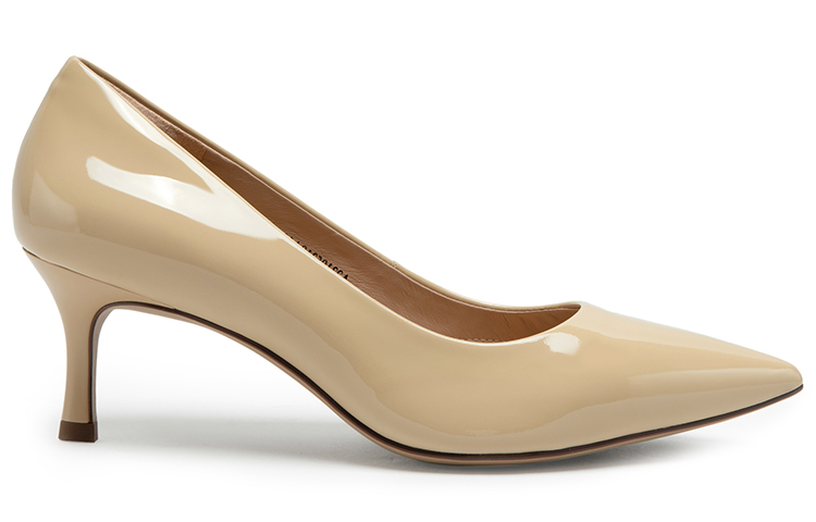 (W) C°BANNER Leather Pointed Toe Stiletto 'Apricot Elegance' 圖 2