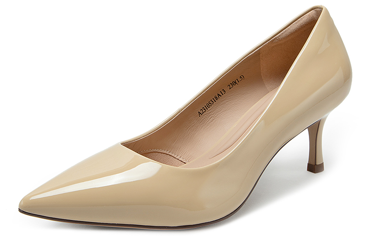 (W) C°BANNER Leather Pointed Toe Stiletto 'Apricot Elegance' 圖 3