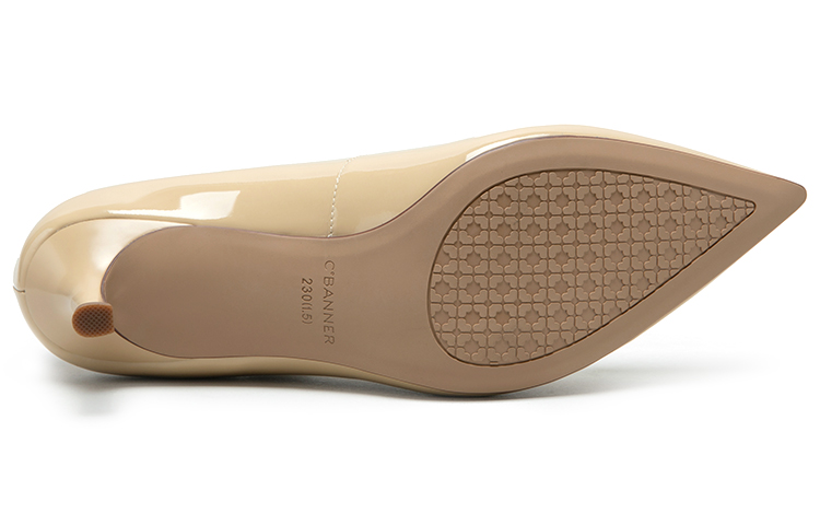(W) C°BANNER Leather Pointed Toe Stiletto 'Apricot Elegance' 圖 6