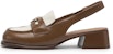(Women) C°BANNER Leather Retro Fashion Peep-Toe High Heels A23272503