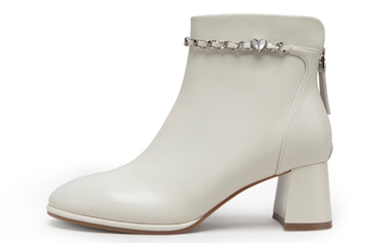 (W) C°BANNER Leather Short Boots 'Beige'