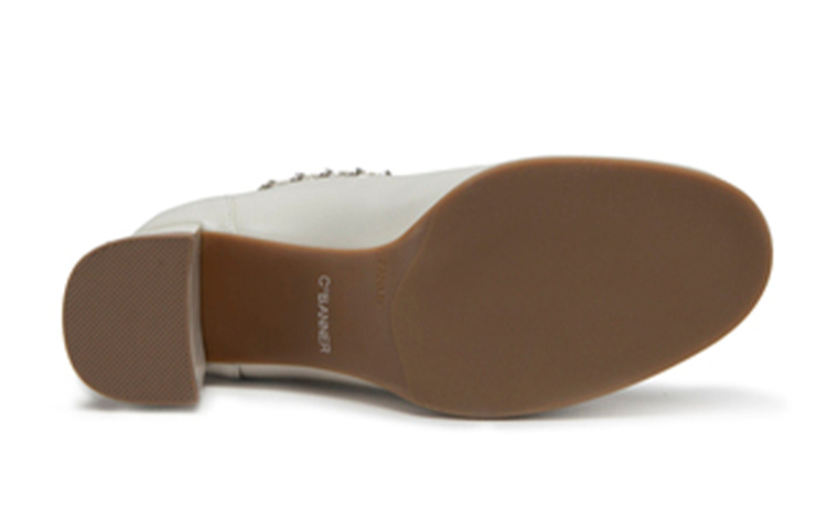 (W) C°BANNER Leather Short Boots 'Beige' 圖 5