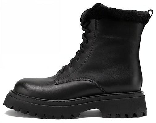 (W) C°BANNER Sepatu Boot Pendek Kulit 'Berbulu Hitam untuk Outdoor' A22669827B01 Buy (W) C°BANNER Sepatu Boot Pendek Kulit 'Berbulu Hitam untuk Outdoor' A22669827B01