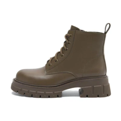 (W) C°BANNER Leather Short Martin Boots 'Simple Casual'
