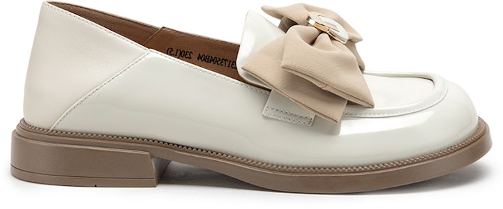 (W) Kasut Kulit Slip-On Tumit Rendah C°BANNER 'Beige Bow Knot' A23173504B04 Order (W) Kasut Kulit Slip-On Tumit Rendah C°BANNER 'Beige Bow Knot' A23173504B04