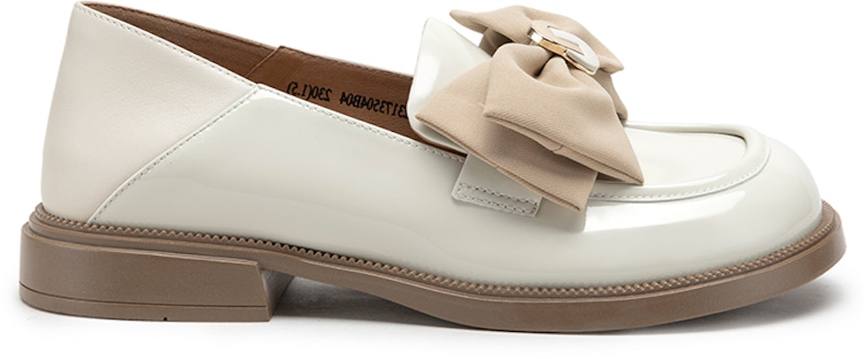 (W) Kasut Kulit Slip-On Tumit Rendah C°BANNER 'Beige Bow Knot' A23173504B04 Order (W) Kasut Kulit Slip-On Tumit Rendah C°BANNER 'Beige Bow Knot' A23173504B04