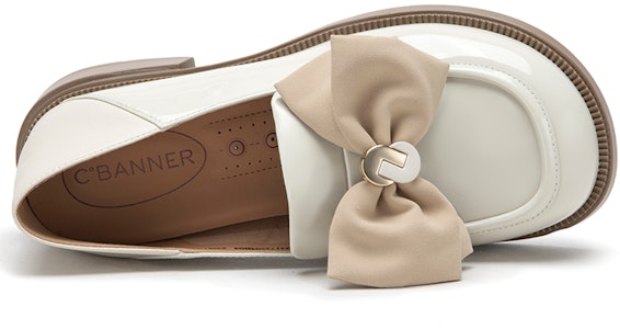 (W) Kasut Kulit Slip-On Tumit Rendah C°BANNER 'Beige Bow Knot' A23173504B04 Purchase (W) Kasut Kulit Slip-On Tumit Rendah C°BANNER 'Beige Bow Knot' A23173504B04