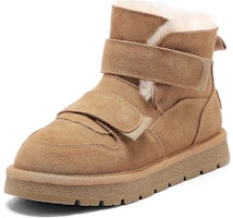 (Women) C°BANNER Leather Velcro Short Snow Boots 'Brown Comfort' Q7824355M85 (Women) C°BANNER Leather Velcro Short Snow Boots 'Brown Comfort' Q7824355M85