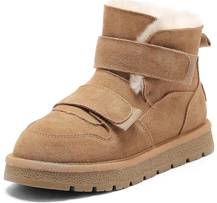 (Women) C°BANNER Leather Velcro Short Snow Boots 'Brown Comfort' Q7824355M85 Buy (Women) C°BANNER Leather Velcro Short Snow Boots 'Brown Comfort' Q7824355M85