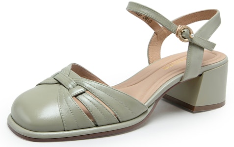 (W) C°BANNER Tacón Cuadrado de 5cm 'Cuero Trenzado' A23274606 1