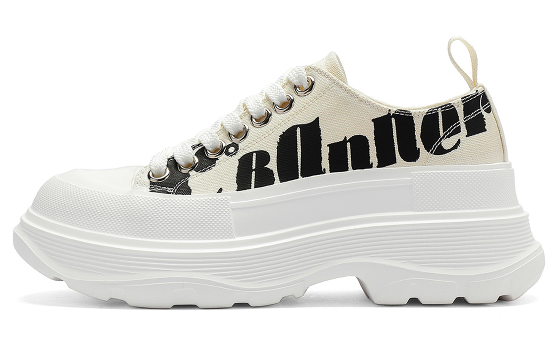 (W) C°BANNER Low-Top 'Beige Letter Contrast'