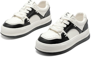 (W) C°BANNER 厚底ローカットスニーカー (ベージュ/黒) Q9133893D70 Shop (W) C°BANNER 厚底ローカットスニーカー (ベージュ/黒) Q9133893D70