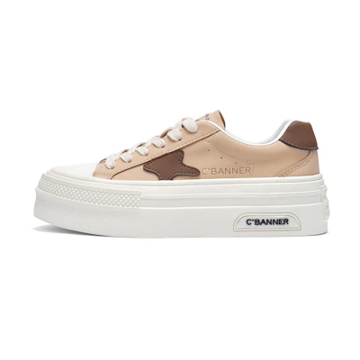 (W) C°BANNER Low-Top Platform Sneakers 'Apricot'