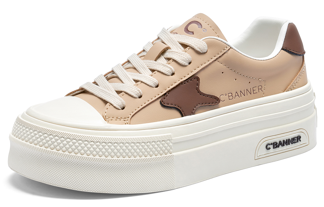 (W) C°BANNER Low-Top Platform Sneakers 'Apricot' 圖 2