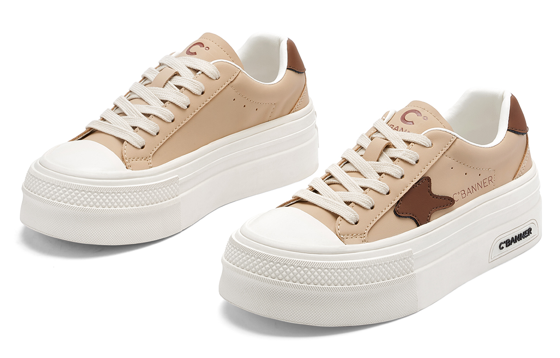(W) C°BANNER Low-Top Platform Sneakers 'Apricot' 圖 3