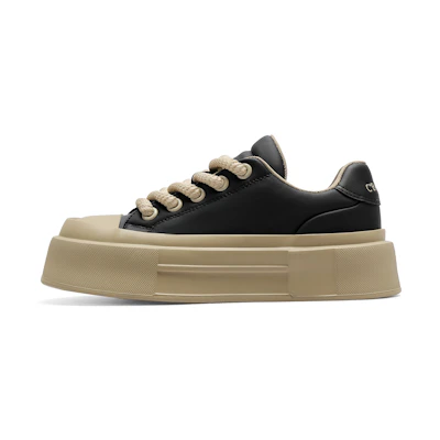(W) C°BANNER Low-Top Platform Sneakers 'Khaki Black'