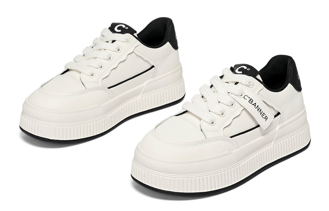(W) C°BANNER Low-Top Sneaker 'Beige Black' 圖 4