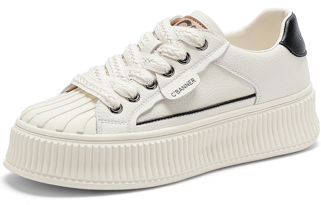 (W) C°BANNER Low-Top Sneaker 'Beige Black' 圖 2
