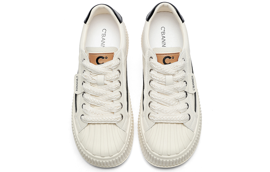 (W) C°BANNER Low-Top Sneaker 'Beige Black' 圖 5