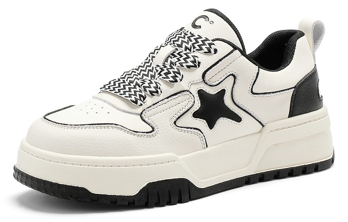 (W) C°BANNER Low-Top Sneaker 'Beige Black Star' 圖 2