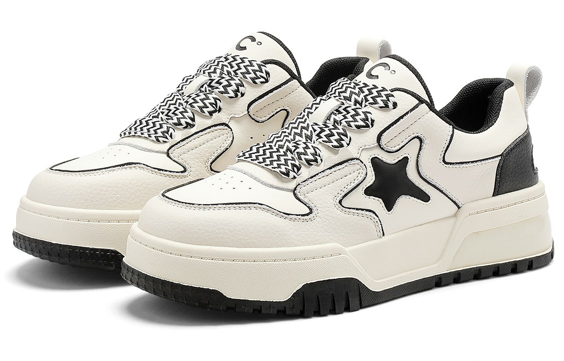 (W) C°BANNER Low-Top Sneaker 'Beige Black Star' 圖 3