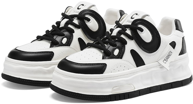 (Women) C°BANNER Low-Top Sneakers 'Black and White Comfort' QB733006D35 Lookbook (Women) C°BANNER Low-Top Sneakers 'Black and White Comfort' QB733006D35