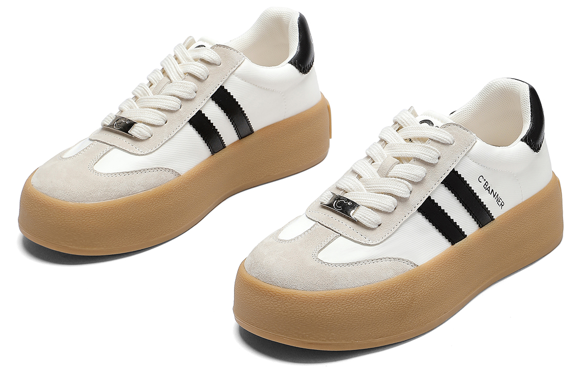 (W) C°BANNER Low-Top Sneakers 'Black Breathable Fabric' 圖 3