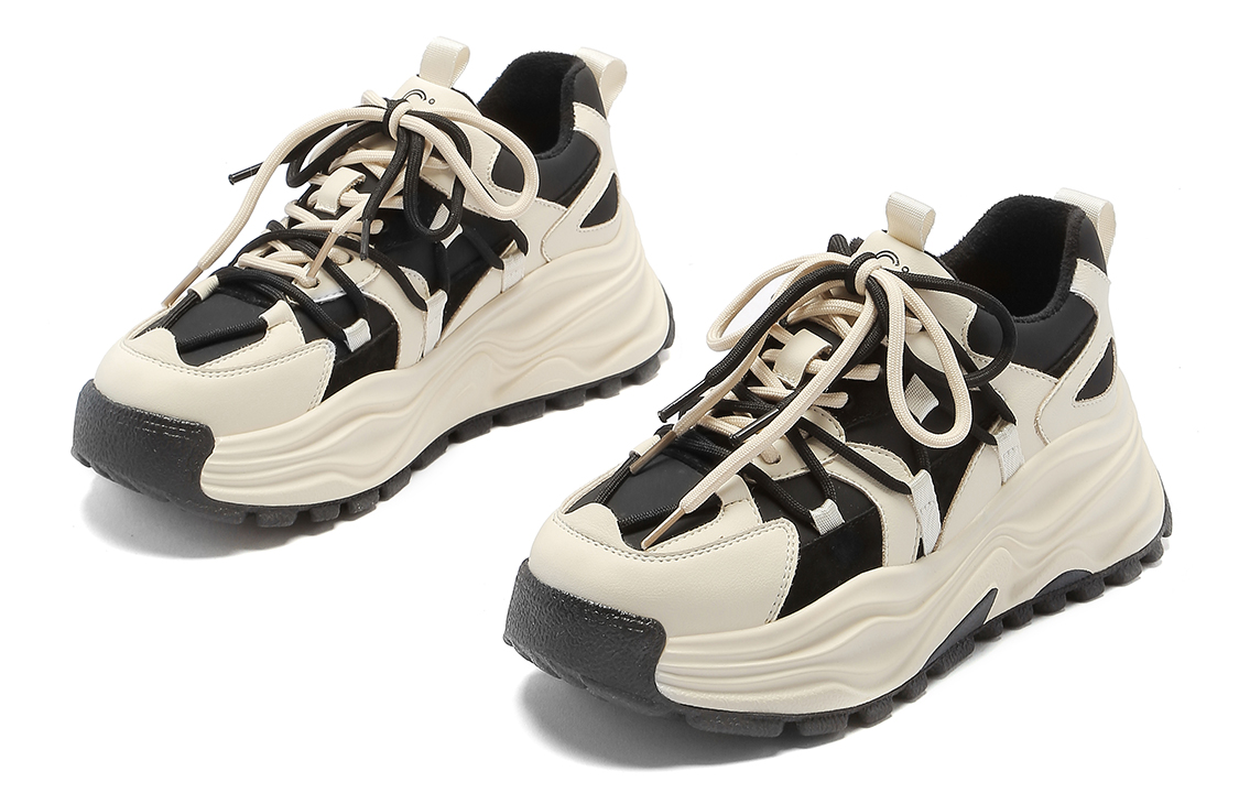 (W) C°BANNER Low 'Beige Black Mixed Leather' 圖 3