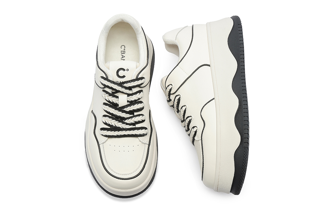 (W) C°BANNER Low Top Sneaker 'Beige Black' 圖 3