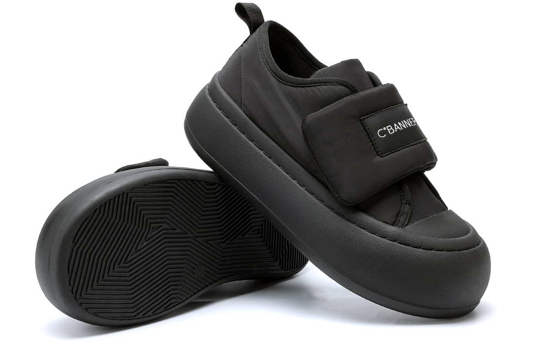 Shop (Women) C°BANNER Low Top Sneaker 'Black Fabric Casual' Q8223374D01