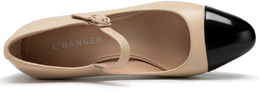 (W) C°BANNER Mary Jane Tumit Tinggi 'Kulit Retro Perancis' A23183104 3