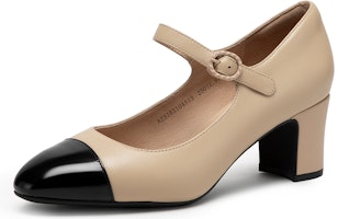 (W) C°BANNER Sepatu Hak Tinggi Mary Jane 'Kulit Retro Prancis' A23183104 1