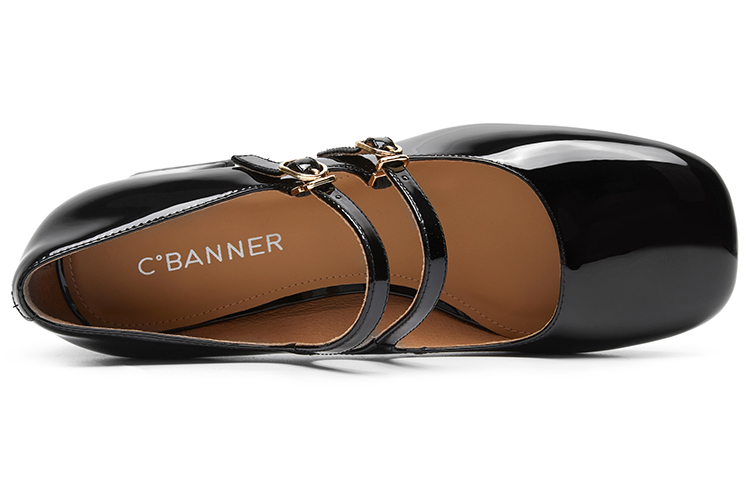 (W) C°BANNER Mary Jane Retro Casual 'Black' 圖 5