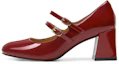 Buy (W) C°BANNER Mary Jane Retro Tacones Casuales Punta Redonda 'Rojo' A22497032A06