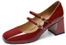 Lookbook (W) C°BANNER Mary Jane Retro Tacones Casuales Punta Redonda 'Rojo' A22497032A06