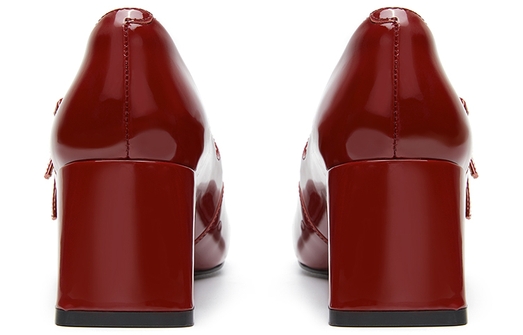 Shop (W) C°BANNER Mary Jane Retro Tacones Casuales Punta Redonda 'Rojo' A22497032A06
