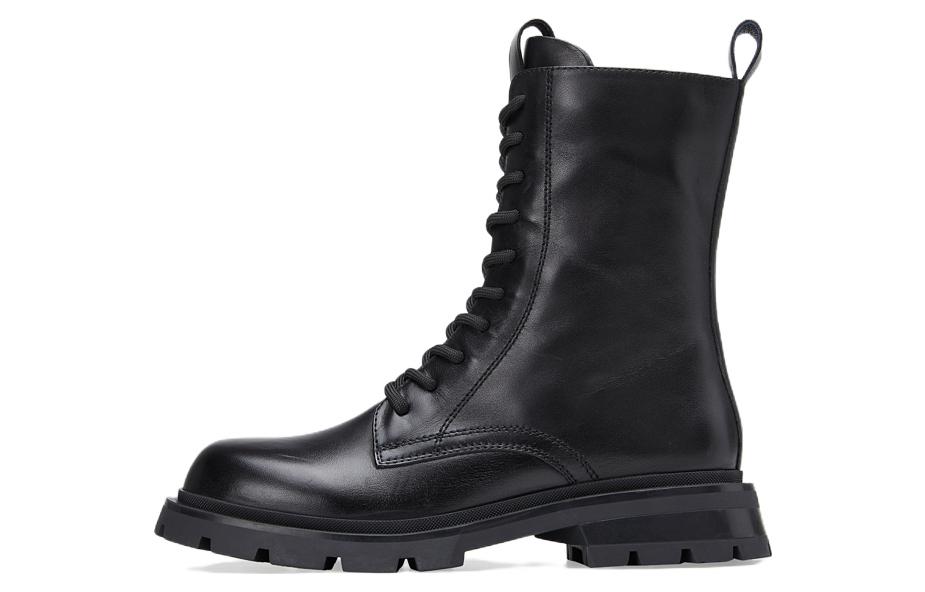 (Women) C°BANNER Mid-Calf Round Toe Martin Boots 'Black' A21519001B01