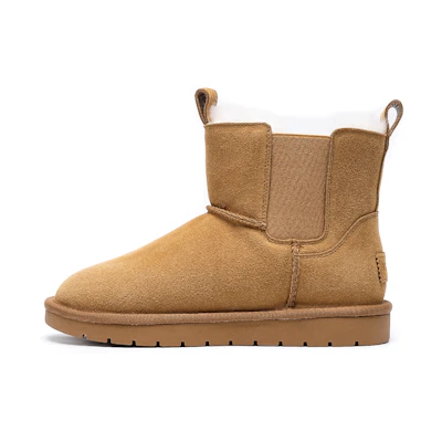(W) C°BANNER Mid-Calf Snow Boots 'Camel Fur-Lined CMFT'