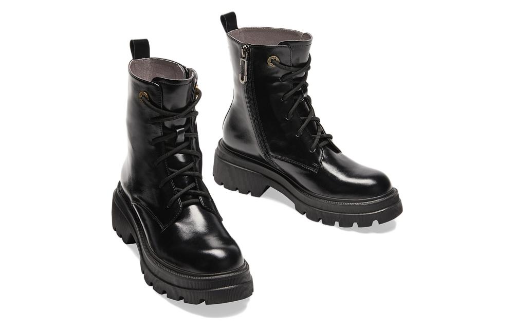 Order (W) C°BANNER Sepatu Martin Betis-Tebal Zip 'Hitam' A21531508B01