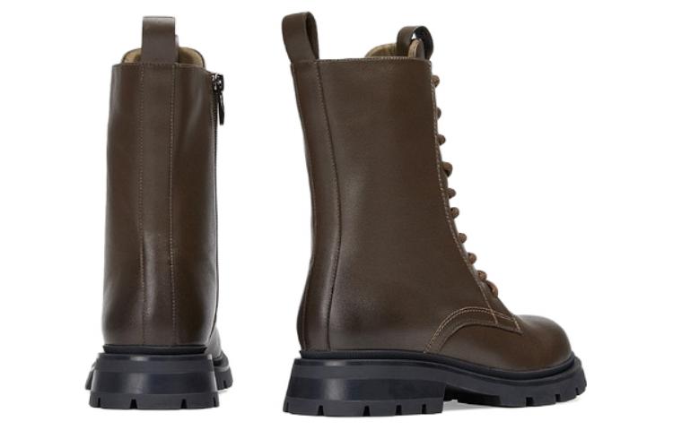 Shop (W) C°BANNER 中筒圆头马丁靴 '卡其色' A21519001B15