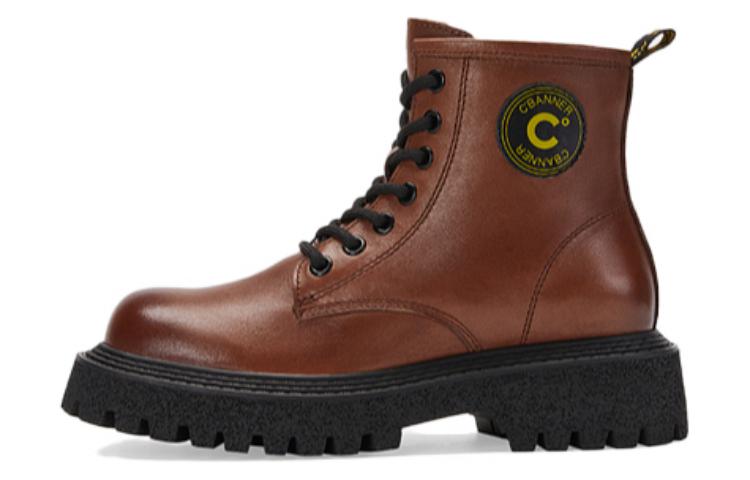 (Women) C°BANNER Mid-Heel Round-Toe Boot 'Brown' A21521201B05