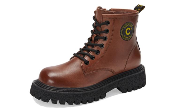 Order 千百度C°BANNER 中跟圓頭馬丁靴 女款 棕色