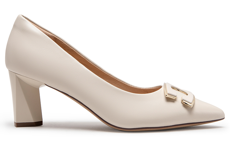 Order (Women) C°BANNER Pointed Toe Leather Pumps 'Block Heel' A23171655A04