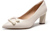 Lookbook (Women) C°BANNER Pointed Toe Leather Pumps 'Block Heel' A23171655A04