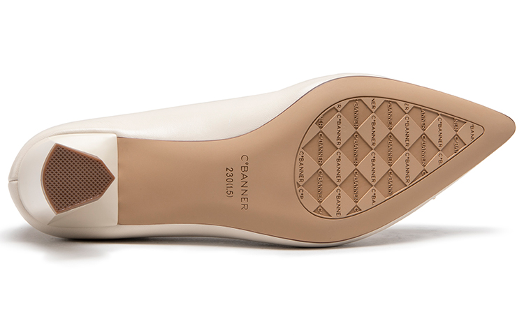 Details for (Women) C°BANNER Pointed Toe Leather Pumps 'Block Heel' A23171655A04