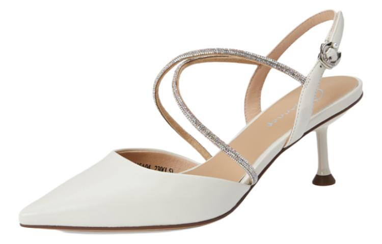 Order 千百度C°BANNER 時尚尖頭水鑽高跟鞋 女款 米色