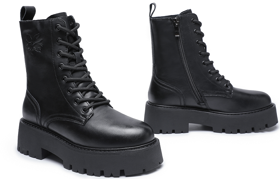 (W) C°BANNER PU Martin Boots 'Black Casual CMFT' 圖 4